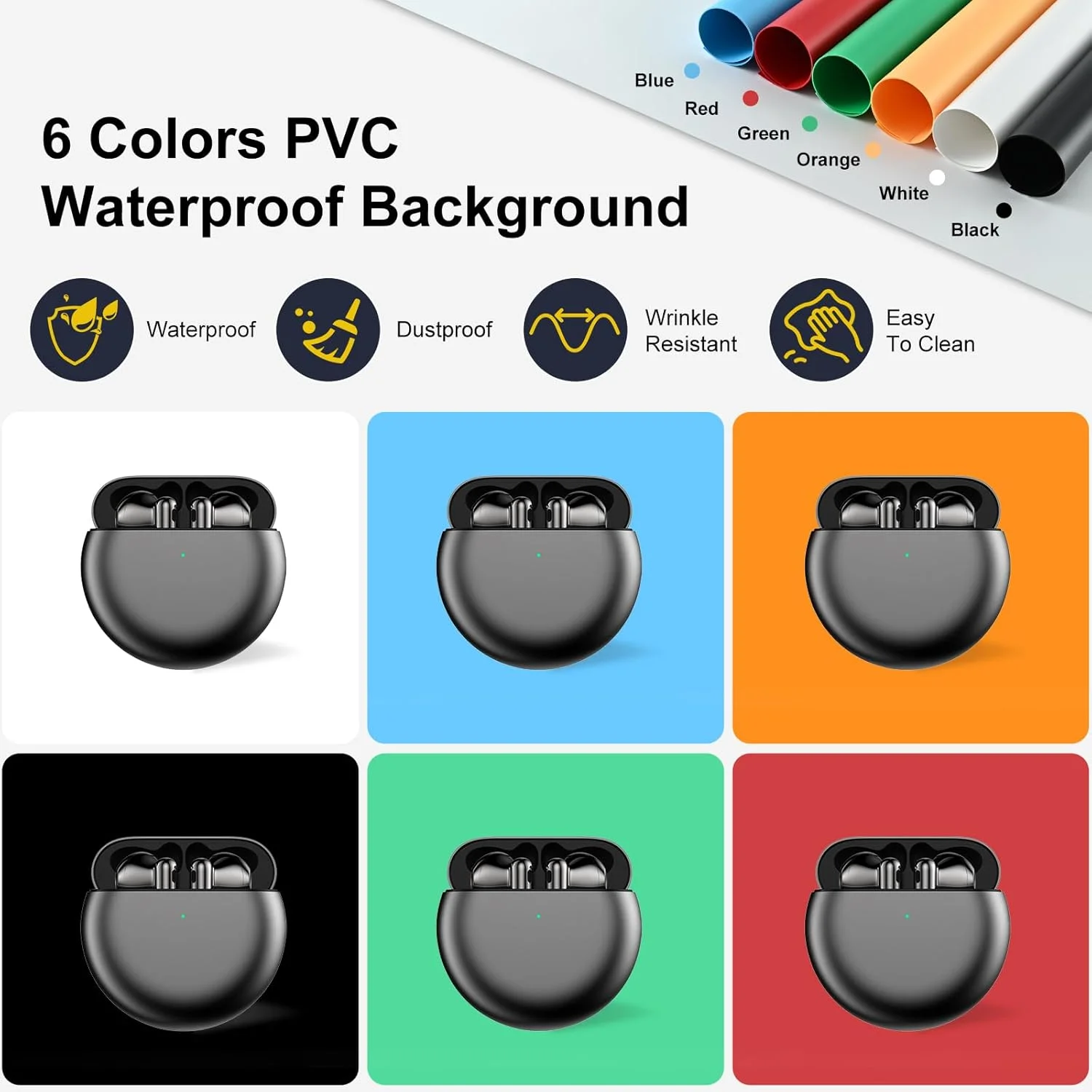 جعبه نور عکاسی - چادر عکاسی قابل حمل 16"x16" با 120 LED و 6 پس زمینه برای عکاسی از جواهرات، ساعت، لوازم آرایشی و مواد غذایی جعبه نور عکاسی - چادر عکاسی قابل حمل 16"x16" با 120 LED و 6 پس زمینه برای عکاسی از جواهرات، ساعت، لوازم آرایشی و مواد غذایی