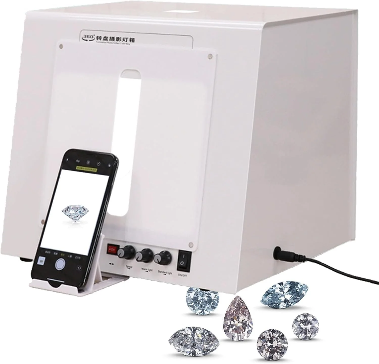 جعبه نور عکاسی 30x26x26 سانتی متر، دارای 5 پس زمینه رنگی، 4 پنل نور LED با قابلیت تنظیم نور، چادر عکاسی جعبه نور، برای عکاسی محصول