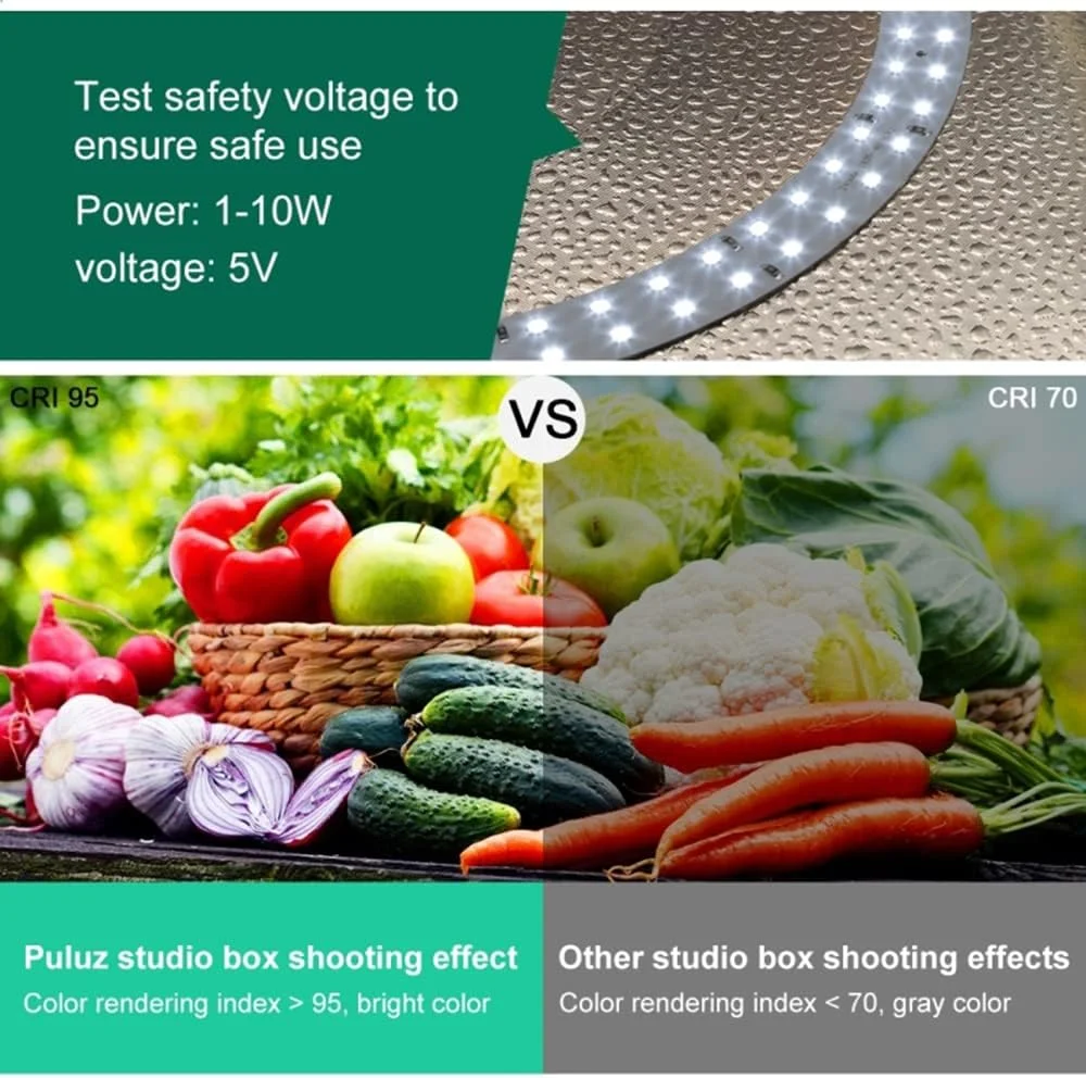 جعبه نور استودیویی کوچک Pepisky با 6 پس زمینه رنگی، کیت چادر عکس، اتاق نور LED با 80 عدد ال ای دی، نورپردازی تاشو عکاسی