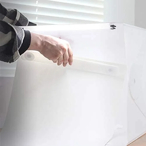 چادر نور فولدیو 2 پلاس (مناسب عکاسی از محصولات / 40x40 سانتی متر / استودیوی قابل حمل، تراشه های LED دیمر دار، CRI 97+، دارای پس زمینه)