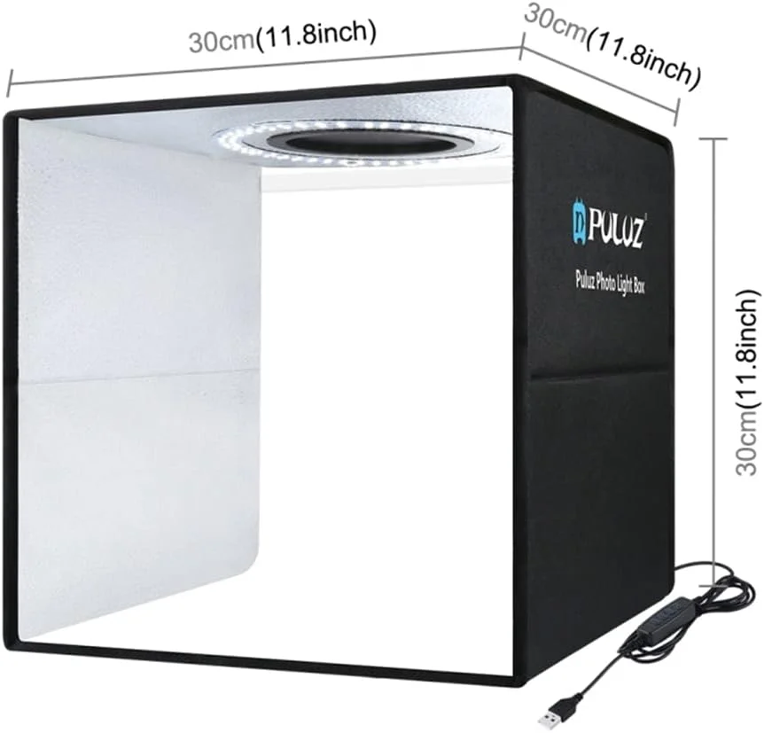 جعبه نور استودیویی کوچک Pepisky با 6 پس زمینه رنگی، کیت چادر عکس، اتاق نور LED با 80 عدد ال ای دی، نورپردازی تاشو عکاسی