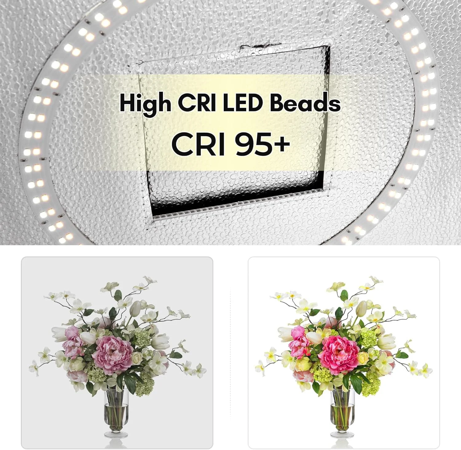 جعبه نور تاشو LED پپیسکی 40 سانتی متری، استودیوی عکس رومیزی قابل حمل، 128 عدد مهره LED، دمای دو رنگ قابل تنظیم، روشنایی با 6 عدد پس زمینه رنگی (سفید، مشکی، خاکستری، قرمز، سبز، نارنجی)