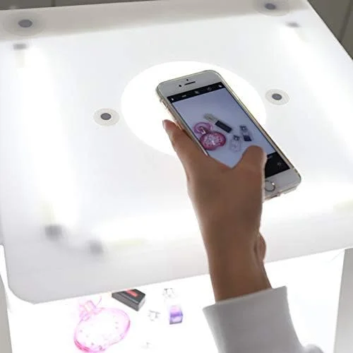 چادر نور فولدیو 2 پلاس (مناسب عکاسی از محصولات / 40x40 سانتی متر / استودیوی قابل حمل، تراشه های LED دیمر دار، CRI 97+، دارای پس زمینه)