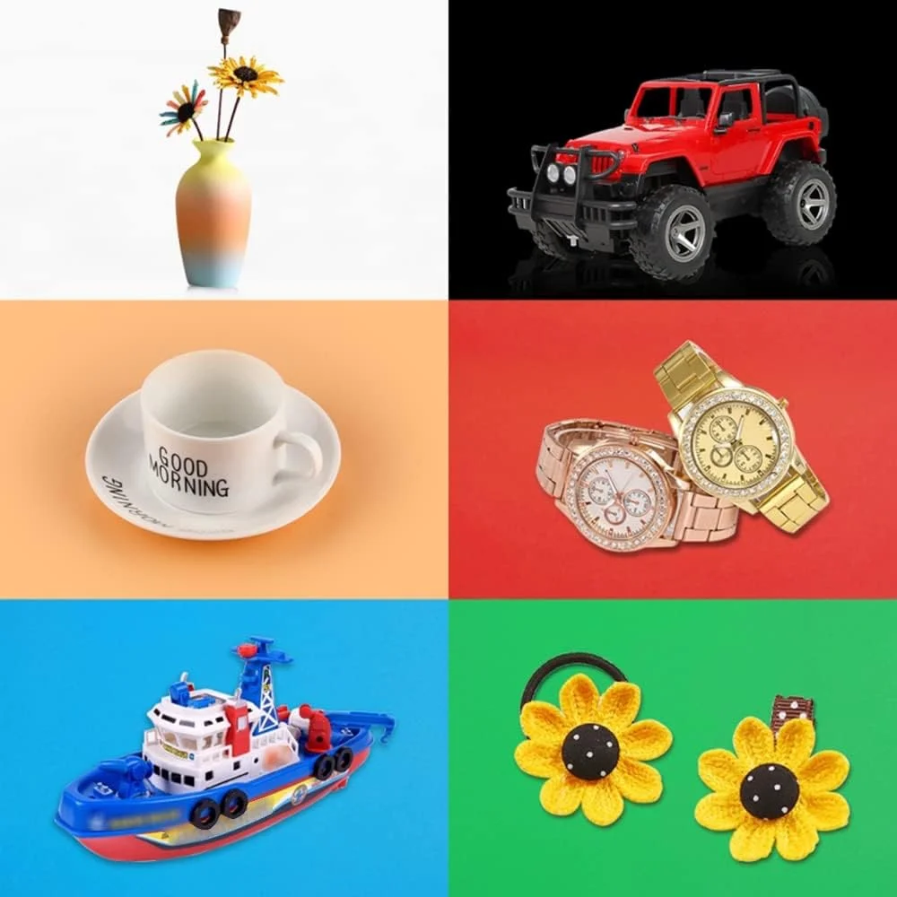 جعبه نور استودیویی کوچک Pepisky با 6 پس زمینه رنگی، کیت چادر عکس، اتاق نور LED با 80 عدد ال ای دی، نورپردازی تاشو عکاسی