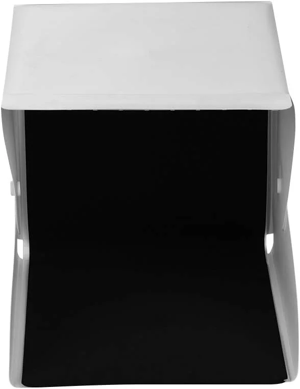 جعبه نور استودیویی LED تاشو قابل حمل 6000K چادر عکاسی با پس زمینه های سیاه و سفید منبع تغذیه USB برای جواهرات ساعت محصولات کوچک و اشیاء بی جان جعبه نور استودیویی LED تاشو قابل حمل 6000K چادر عکاسی با پس زمینه های سیاه و سفید منبع تغذیه USB برای جواهرات ساعت محصولات کوچک و اشیاء بی جان