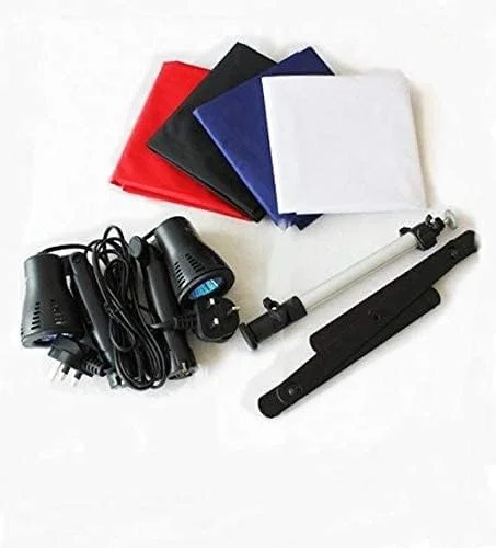 جعبه استودیوی عکس قابل حمل 50x50x50 سانتی متر با 2 لامپ و پایه سه پایه جعبه استودیوی عکس قابل حمل 50x50x50 سانتی متر با 2 لامپ و پایه سه پایه