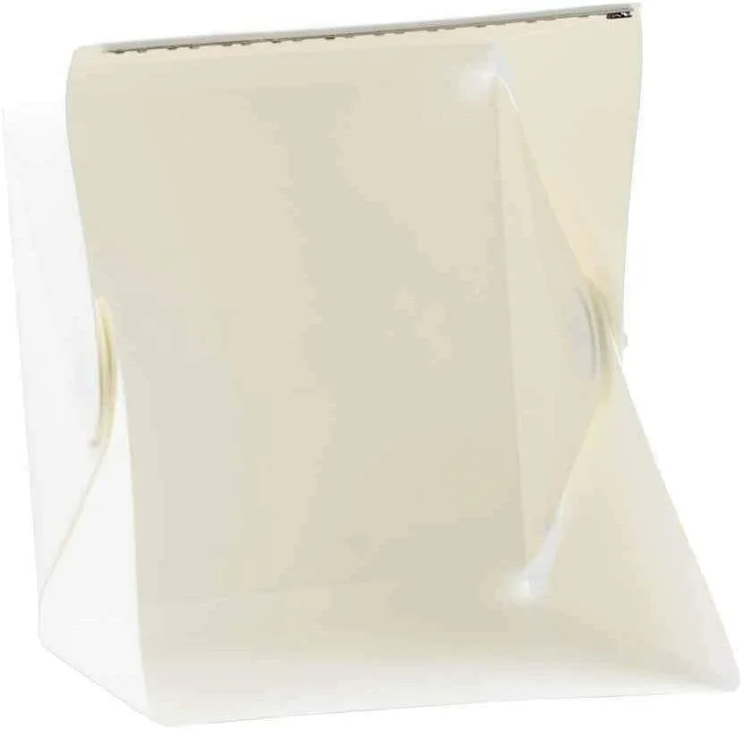 جعبه نور عکاسی مینیاتوری SATYAM KRAFT، دارای پس زمینه سفید و مشکی و 20 چراغ LED، 20 سانتی متر