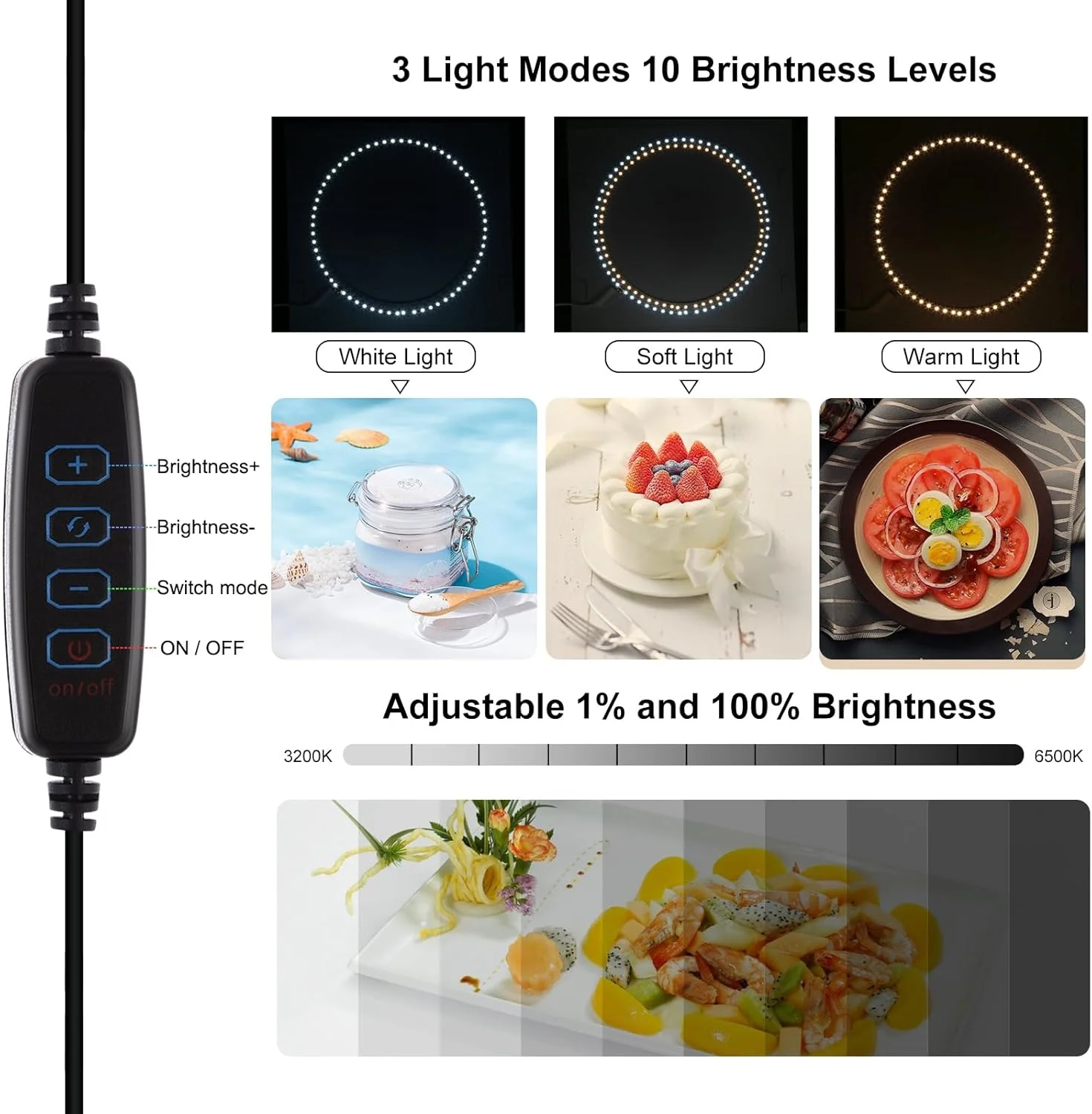 جعبه استودیوی عکس رومیزی تاشو LED مدل PU5041B، ابعاد 40x40 سانتی متر، سافت باکس با نور قابل تنظیم 3200K-6500K، دارای 144 عدد لامپ LED، 3 حالت نوردهی، 10 سطح روشنایی، تغذیه از طریق USB، همراه با 6 پس زمینه رنگی جعبه استودیوی عکس رومیزی تاشو LED مدل PU5041B، ابعاد 40x40 سانتی متر، سافت باکس با نور قابل تنظیم 3200K-6500K، دارای 144 عدد لامپ LED، 3 حالت نوردهی، 10 سطح روشنایی، تغذیه از طریق USB، همراه با 6 پس زمینه رنگی