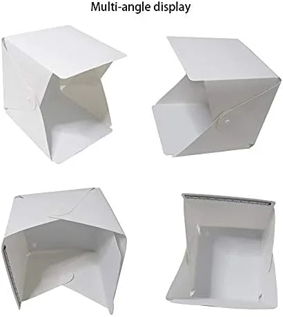 جعبه نور عکاسی مینیاتوری SATYAM KRAFT، دارای پس زمینه سفید و مشکی و 20 چراغ LED، 20 سانتی متر