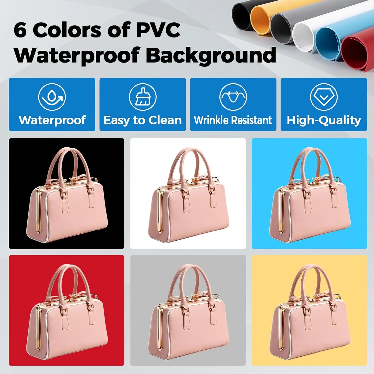 جعبه نور عکاسی، جعبه استودیوی عکس قابل حمل 10/12/16 اینچی، CRI>95 دارای 189 مهره نور. کیت چادر عکاسی با 6 پس زمینه رنگی و 3 پنل نور با قابلیت تنظیم نور پیوسته برای نمایش استودیوی عکاسی