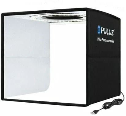 جعبه استودیوی نورپردازی عکس تاشو و قابل حمل SWISSO با پس زمینه 12 رنگ، سایز: 25cm x 25cm x 25cm (مشکی)