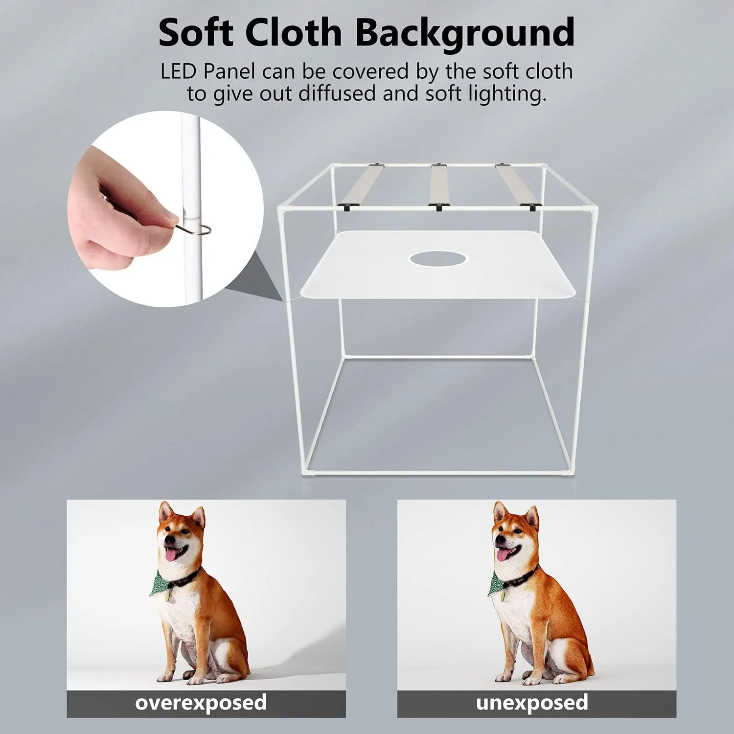 جعبه نور استودیو عکاسی Takerer: جعبه نور بزرگ 81 در 81 سانتی‌متری Takerer با 210 LED برای محصول با 3 پنل نور با کم نور شدن پیوسته، پس زمینه عکس حرفه ای، چادر عکاسی با 5