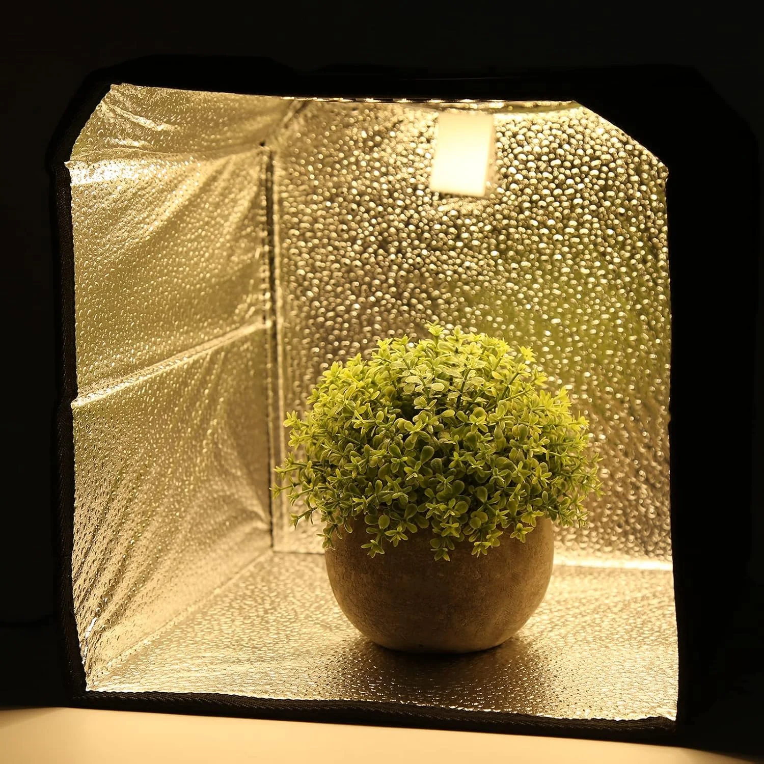 چادر نور قابل حمل، جعبه نور ال ای دی دوربین، جعبه استودیویی با قابلیت تنظیم نور، چند پنجره، مهره لامپ پچینگ، با دوشاخه USB، برای عکاسی (25 سانتی متر)