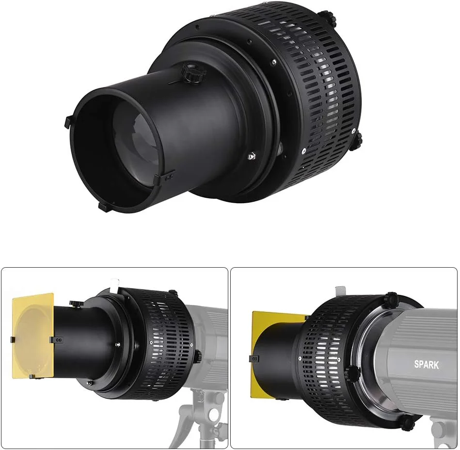 کیت اسنوت نوری مخروطی نورافکن مانت ciciglow، لوازم جانبی نورپردازی استودیوی عکس با 5 فیلم مدل‌سازی و 5 فیلتر رنگی، سازگار برای عکاسی