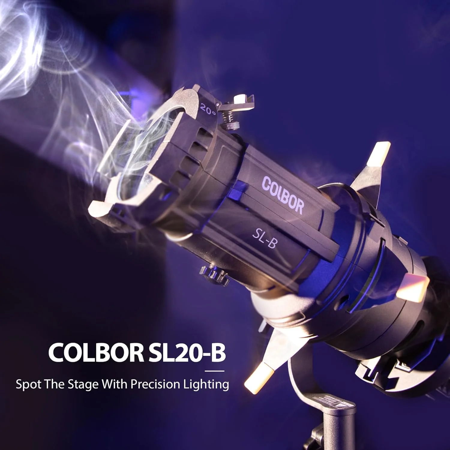 کیت اسنوت مخروطی نورافکن اپتیکال Labymos SL20-B با مانت بوئنز، اصلاح کننده نور و پروژکتور برای نورهای LED مدل CL60/CL60R/CL100X/CL100 به همراه 30 گوبو، 4 شاتر فلزی داخلی و 1 هولدر فیلتر رنگی