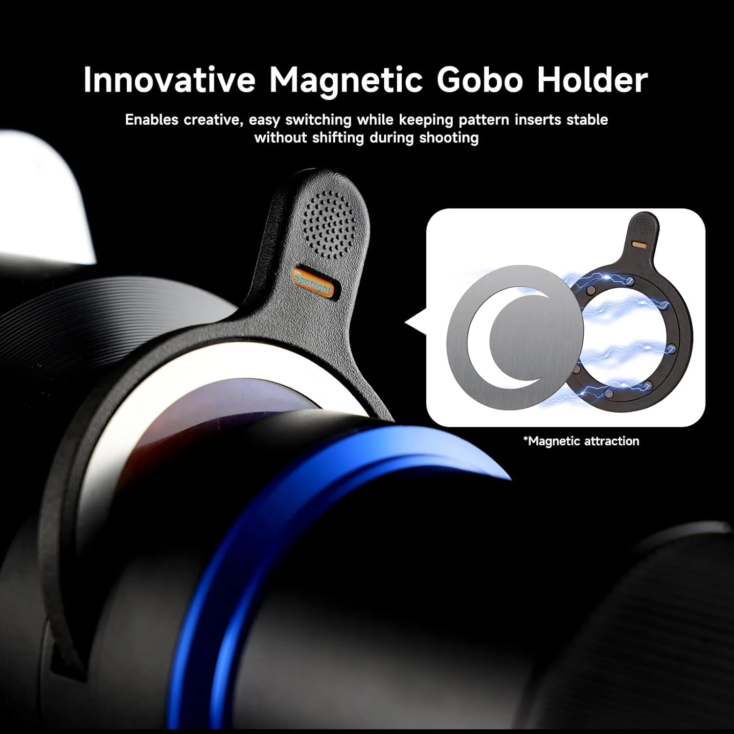 کیت نورپردازی اسنوت اپتیکال Bussi با 25 گوبو، هولدر مغناطیسی گوبو سازگار با نور LED آپچر، گودکس، نیور - ایجاد جلوه های نوری چشمگیر برای پرتره ها/عکس های محصول