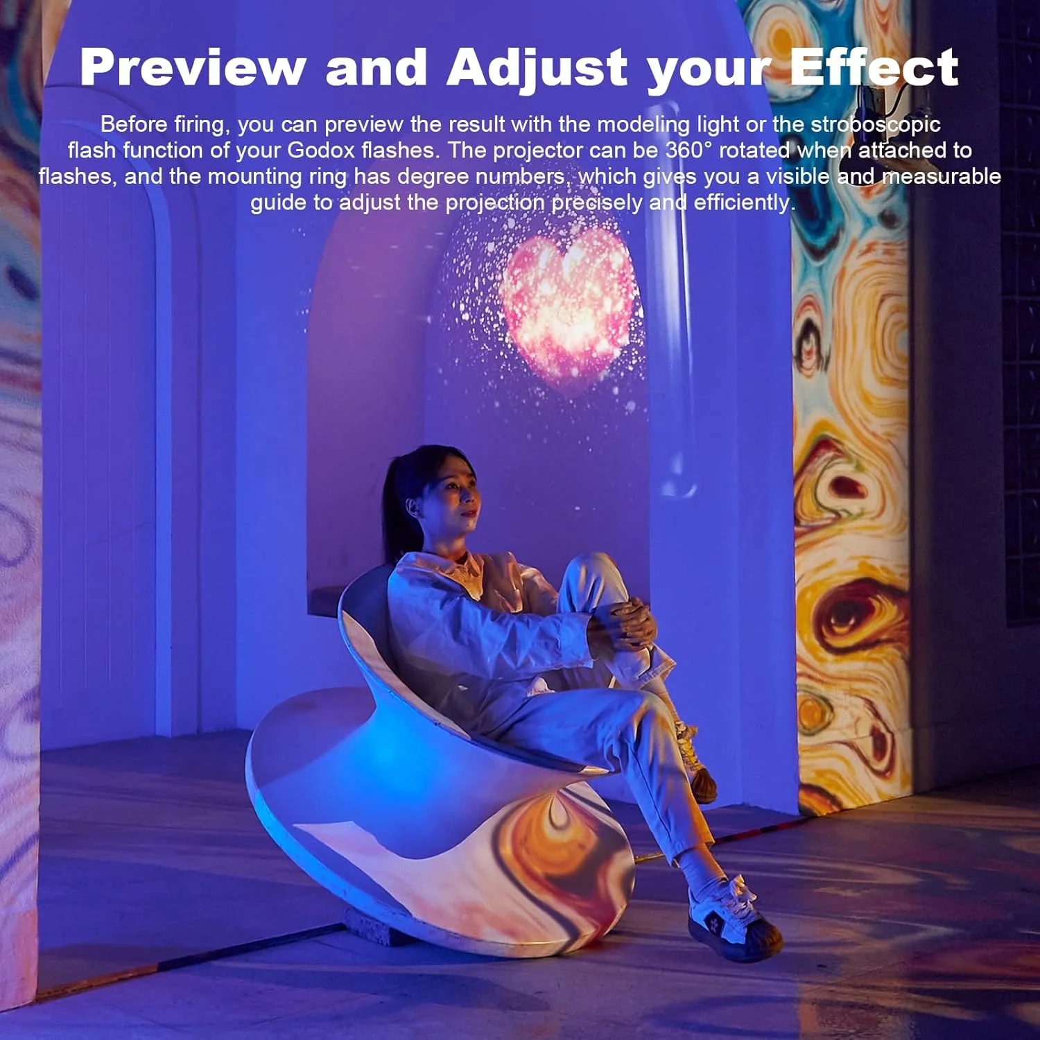 کیت اتصال پروژکتور فلاش Godox AK-R21، اسنوت مخروطی با لنز 65 میلی‌متری و مجموعه 10 تایی شفاف برای فلاش اسپیدلایت سرگرد Godox V1/AD100Pro، قابل استفاده با Godox H200R برای مونو لایت AD200/AD200Pro