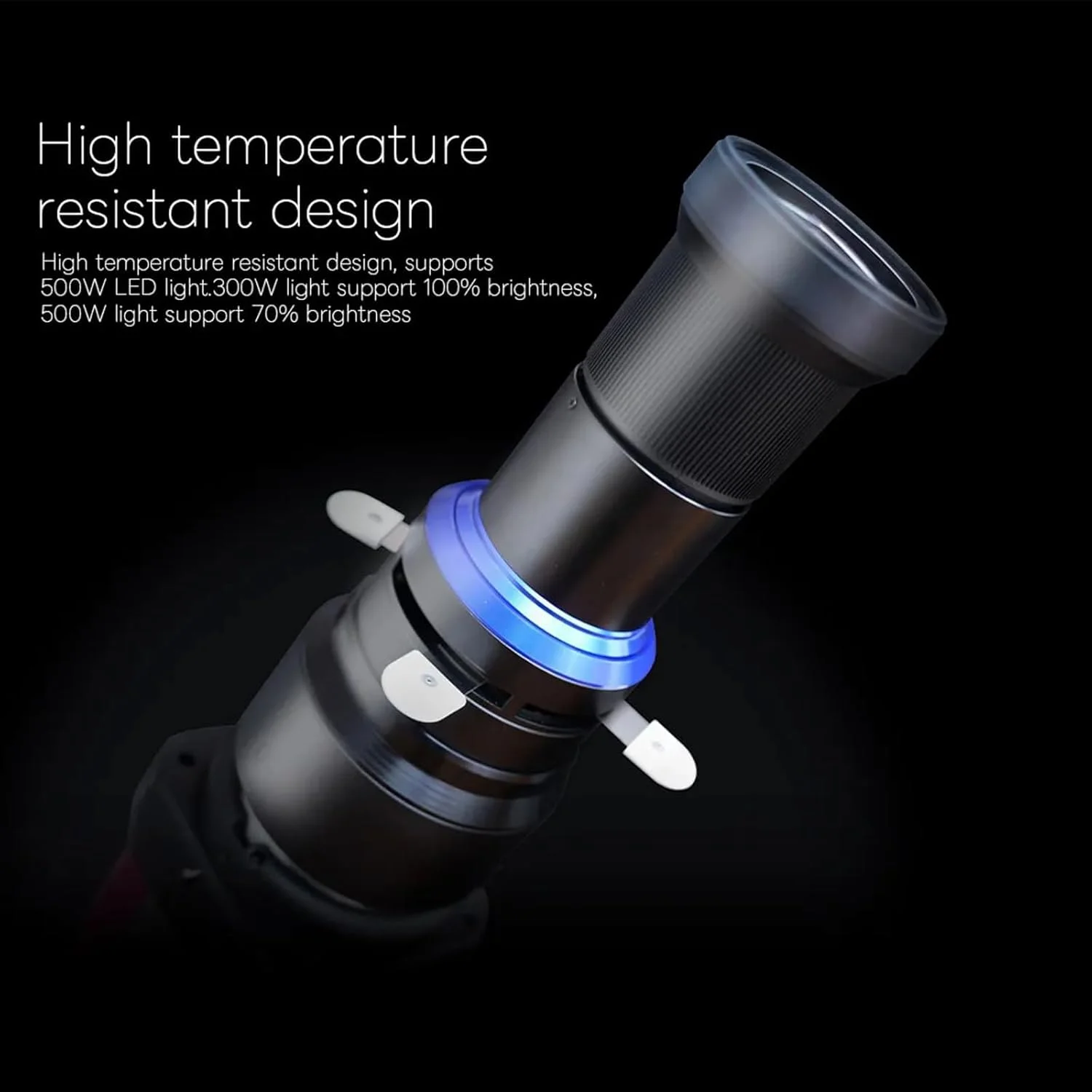 نورافکن گوبو با مانت بوئنز - اسنوت اپتیکال استودیویی برای تک نورها، سازگار با Aputure Amaran 60D/XS/100X/D200D/X، Godox SL60 و غیره، شامل 5 فیلتر رنگی و 31 گوبو.