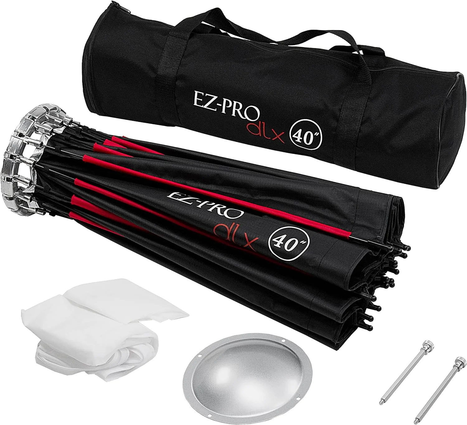 دیش بیوتی و سافت باکس تاشو 100 سانتی متری Fotodiox EZ-Pro DLX با مانت بوئنز و گرید - فضای داخلی و صفحه بازتابنده نقره ای با دیفیوزر دوبل