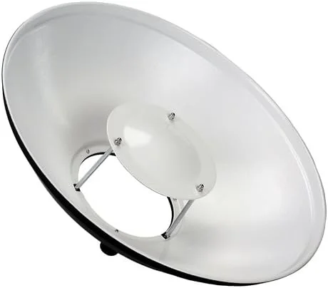 کاسه نور 40 سانتی‌متری تمام فلزی فوتودیوکس پرو با اینسرت فوتوژنیک - داخل سفید ملایم