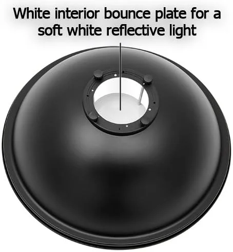 دیش بیوتی فلزی 55 سانتی متری فوتودیوکس پرو با اینسرت اسپیدوترون - داخل سفید ملایم