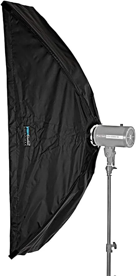 سافت باکس استریپ باکس بیوتی دیش 12x56 اینچی Fotodiox Pro Studio Solutions EZ Pro با حلقه اتصال برای فلاش Multiblitz Varilux، رینگ سرعت، سافت باکس