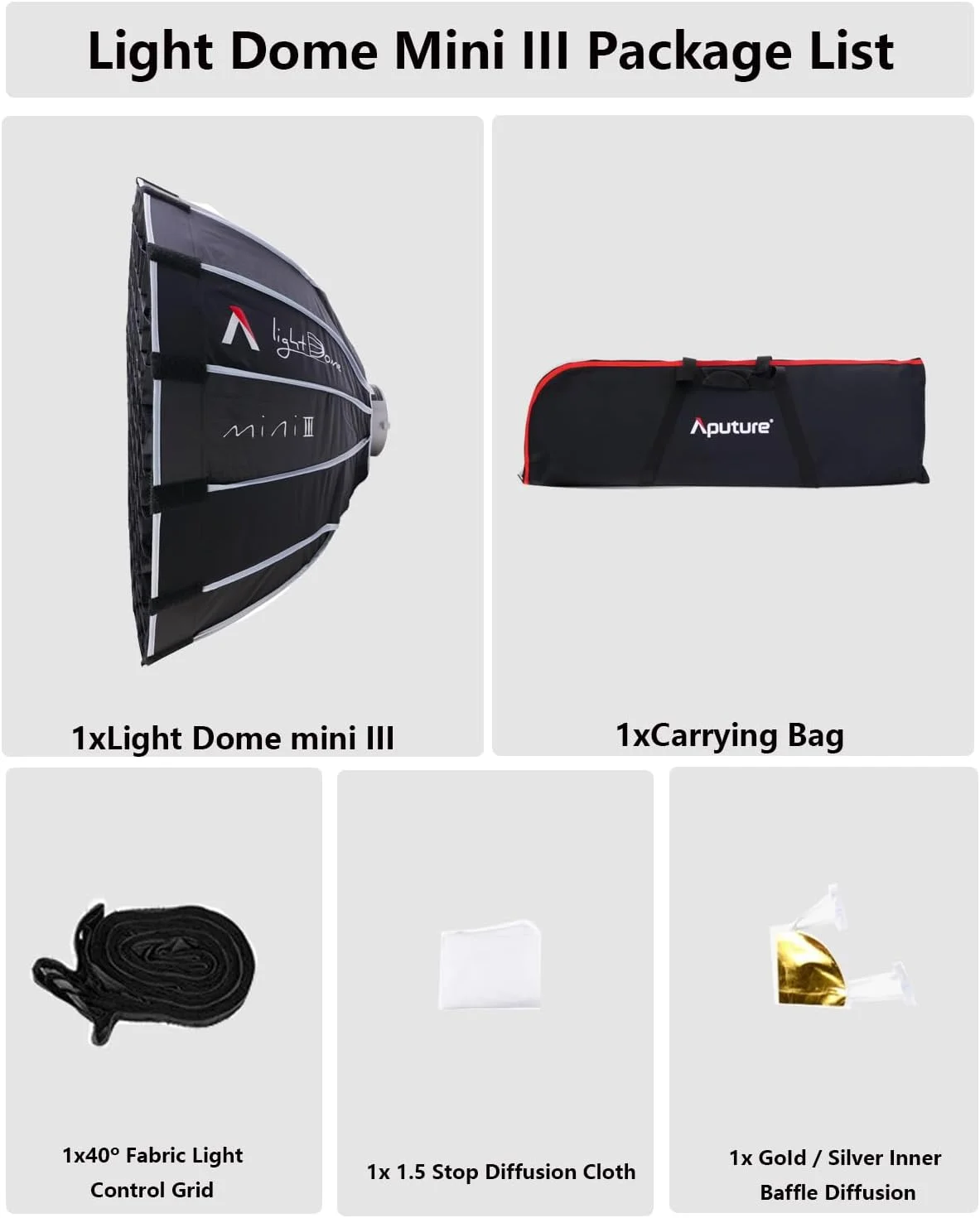 نرم باکس مینی دایره ای مانت بوئنز Aputure Light Dome Mini III -Φ58*32.7cm: نصب سریع با طراحی تاشو، سازگاری با Aputure، Amaran و سایر نورهای مداوم بوئنز نرم باکس مینی دایره ای مانت بوئنز Aputure Light Dome Mini III -Φ58*32.7cm: نصب سریع با طراحی تاشو، سازگاری با Aputure، Amaran و سایر نورهای مداوم بوئنز