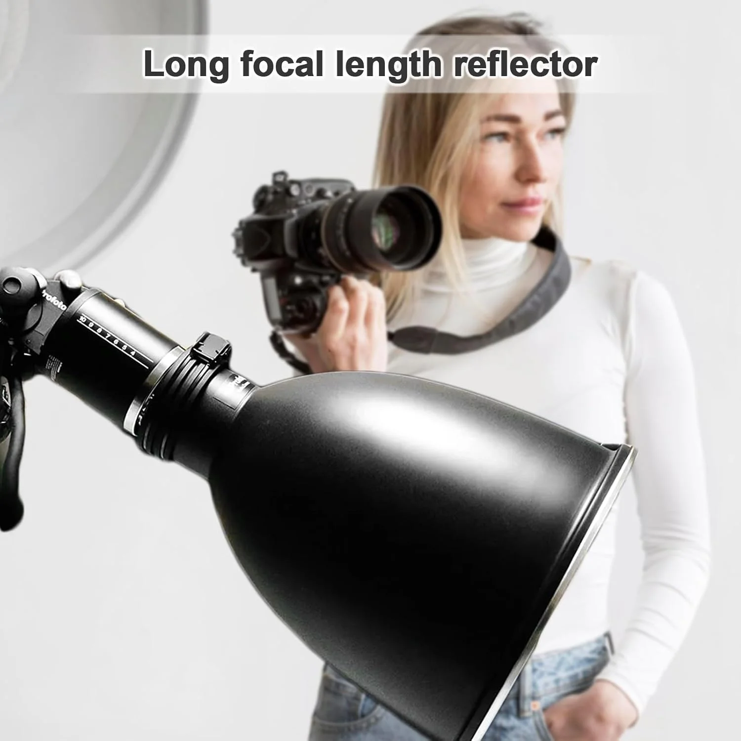 دیش زیبایی 11.6 اینچی Andoer با مانت پروفوتو، رفلکتور تله زوم، سایه لامپ دیفیوزر به همراه گرید لانه زنبوری 60 درجه و جوراب دیفیوزر برای فلاش استودیویی با مانت پروفوتو