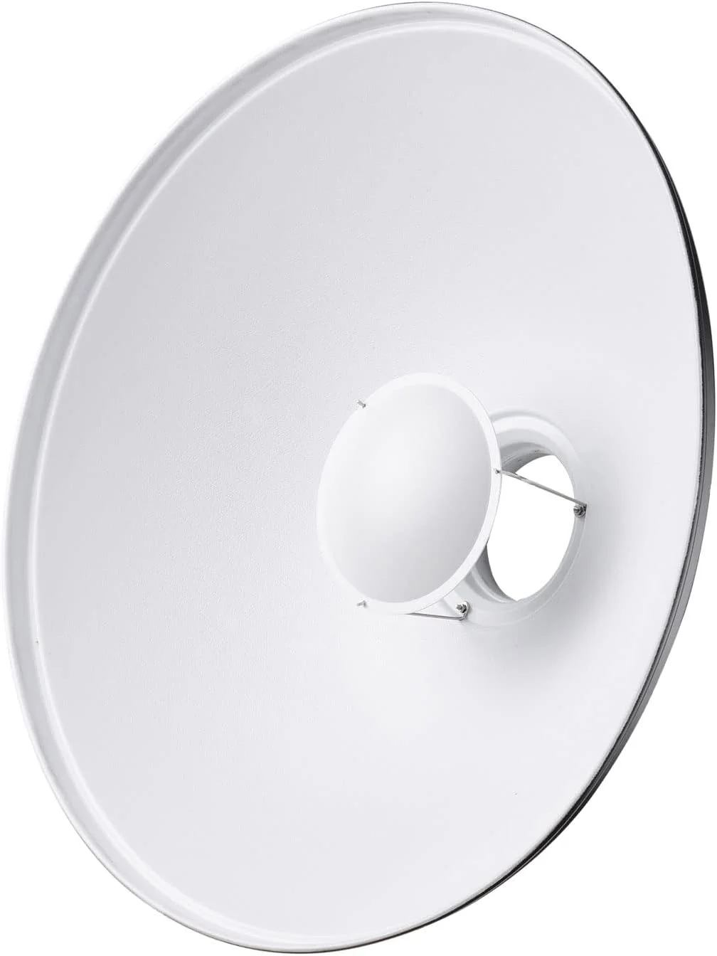 دیش زیبایی ۲۲ اینچی استودیویی عکاسی با دیفیوزر بازتابنده به همراه لانه زنبوری و پارچه نرم برای نور فلاش استروب مانت بوئنز (سطح داخلی سفید)