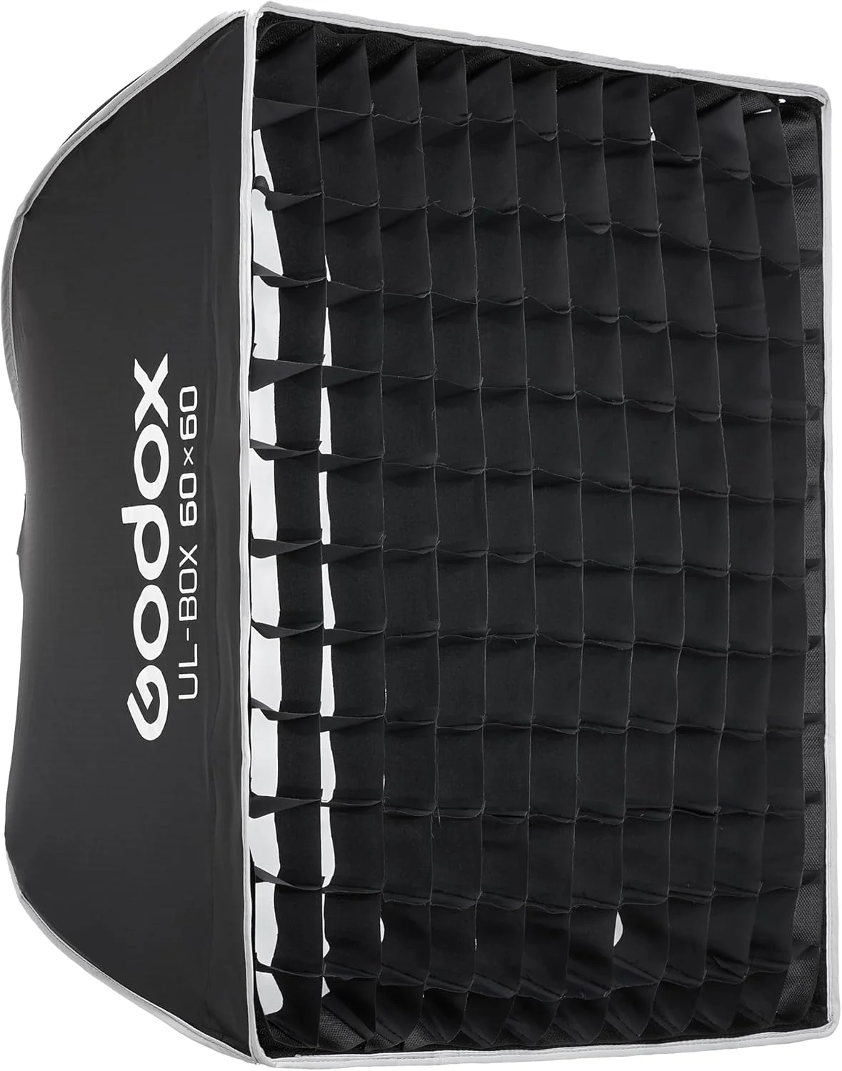 سافت باکس مربعی تاشو گودکس 24"x24"، سافت باکس نواری با نصب Bowens، دیفیوزرها، گرید، کیف، برای فلاش های استودیویی Godox SL60II AD400PRO AD600 و سایر فلاش های دارای مانت بوئنز.