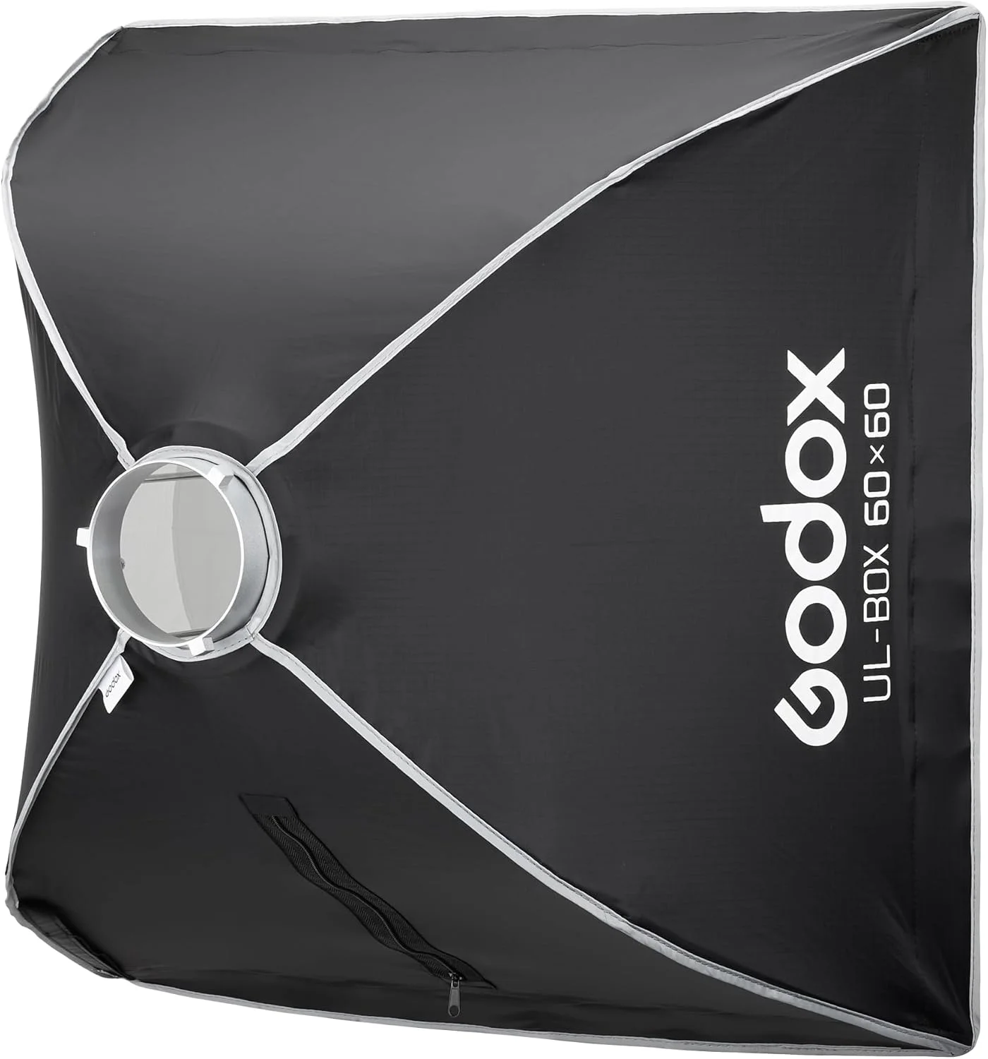 سافت باکس مربعی تاشو گودکس 24"x24"، سافت باکس نواری با نصب Bowens، دیفیوزرها، گرید، کیف، برای فلاش های استودیویی Godox SL60II AD400PRO AD600 و سایر فلاش های دارای مانت بوئنز.
