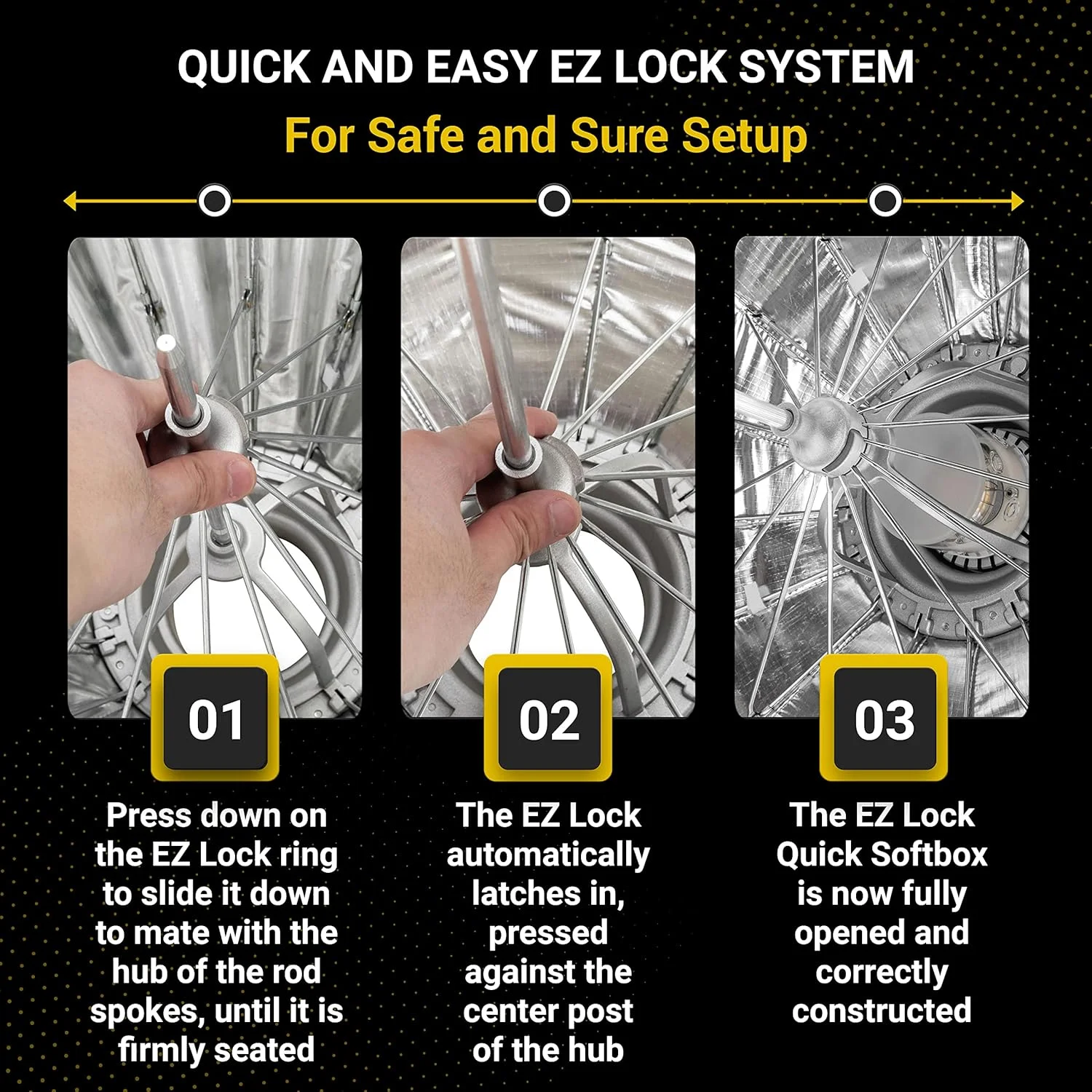 Glow EZ Lock دیش زیبایی نقره‌ای تاشو (63.5 سانتی‌متر)