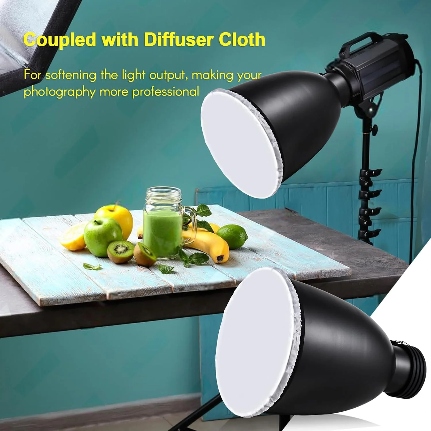 دیش زیبایی 11.6 اینچی Irovami با مانت پروفوتو، رفلکتور زوم تله، سایه بان لامپ به همراه گرید لانه زنبوری 60 درجه و جوراب برای فلاش استودیویی با مانت پروفوتو