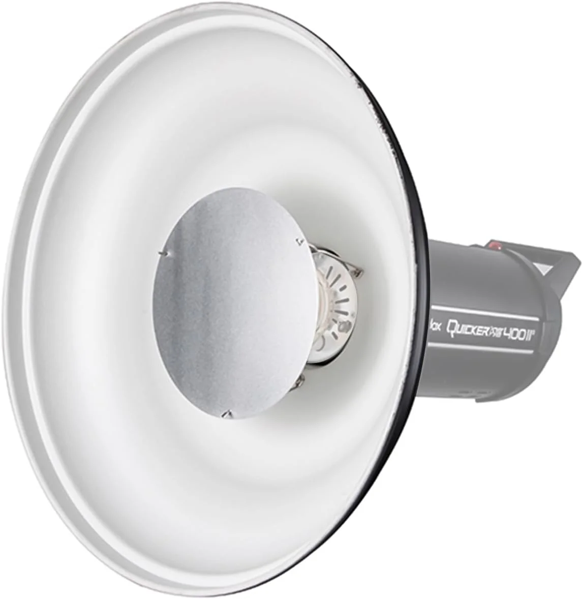 بازتابنده نور استودیویی پپیسکی 41.2 سانتی‌متری با گرید شانه‌ای و پارچه نرم برای نورهای استروب و اسپیدلایت با مانت بوئنز، سطح داخلی سفید