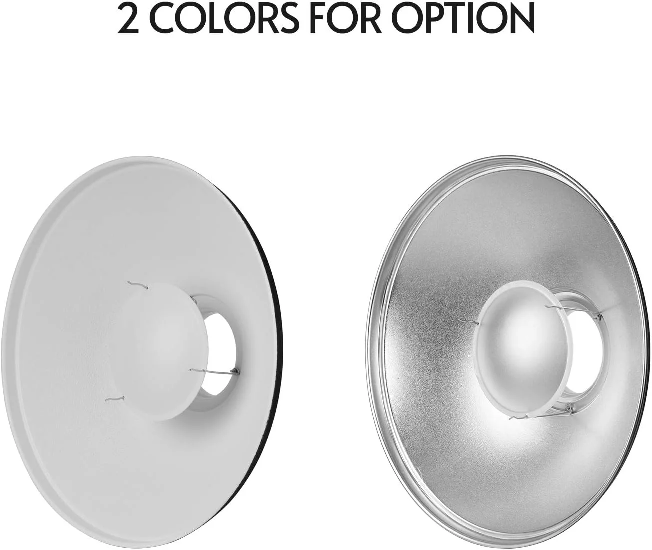 رفلکتور کاسه زیبایی 16 اینچی استودیویی پپیسکی با لانه زنبوری و پارچه نرم برای نور فلاش استروب مانت بوئنز (سطح داخلی نقره ای)