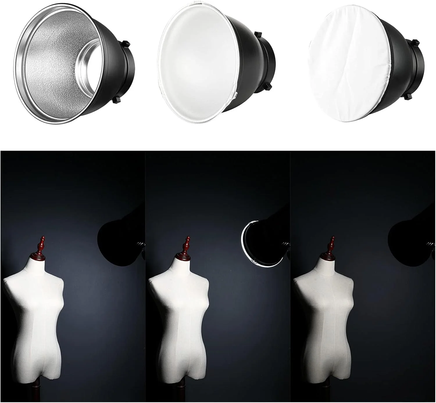 رفلکتور استاندارد Soonpho کاسه زیبایی دیفیوزر سایه بان لامپ 7 اینچ / 18 سانتی متر عکاسی با شبکه لانه زنبوری 10°/20°/30°/40°/50°/60° درجه، 6 پارچه نرم رنگی برای فلاش استودیویی رفلکتور استاندارد Soonpho کاسه زیبایی دیفیوزر سایه بان لامپ 7 اینچ / 18 سانتی متر عکاسی با شبکه لانه زنبوری 10°/20°/30°/40°/50°/60° درجه، 6 پارچه نرم رنگی برای فلاش استودیویی