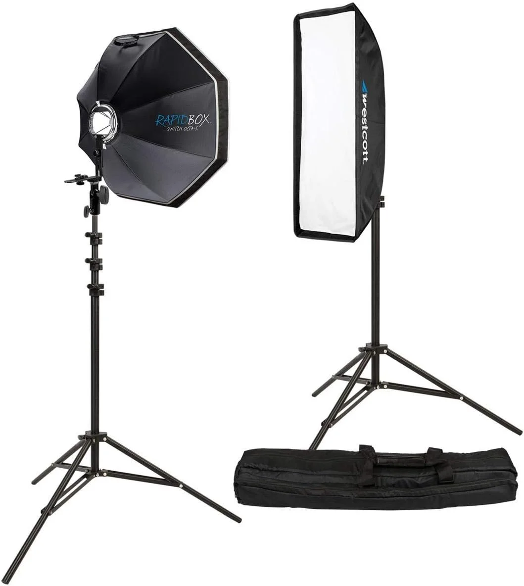 کیت دو نوری Westcott Rapid Box به همراه صفحه پخش کننده نور و کیف حمل
