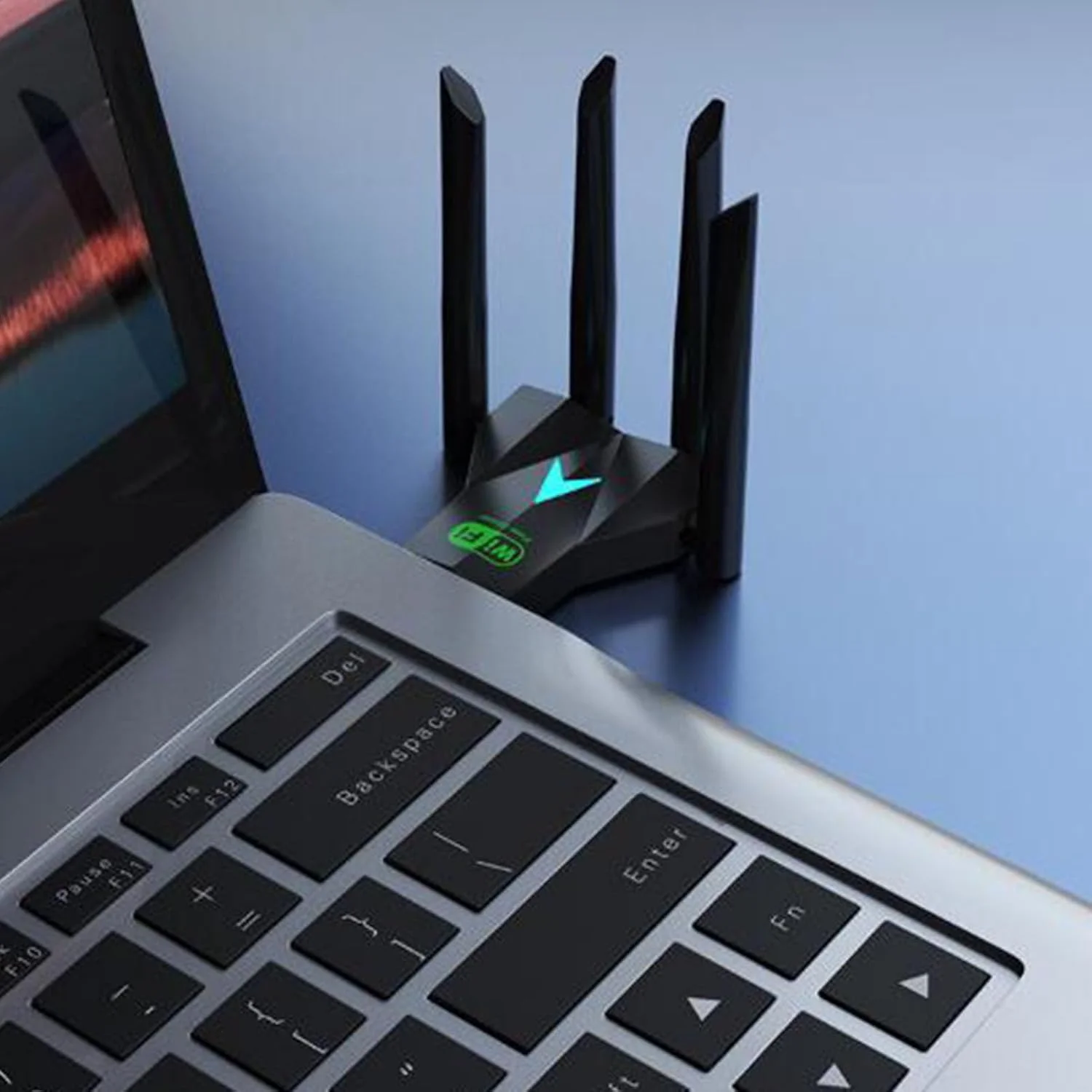 آداپتور USB، آداپتور USB دو بانده 2.4G 5GHz با سرعت 1300 مگابیت بر ثانیه، جایگزین آداپتور شبکه USB قابل حمل برای ویندوز 7، 8، 8.1، 10، 11