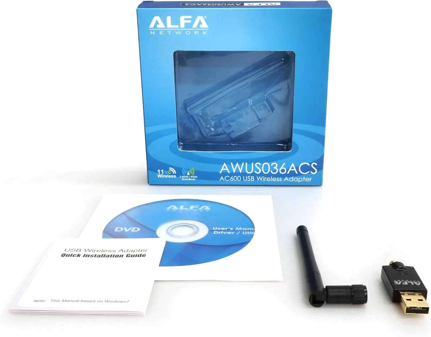 آداپتور وایرلس USB دو بانده ALFA Network AWUS036ACS