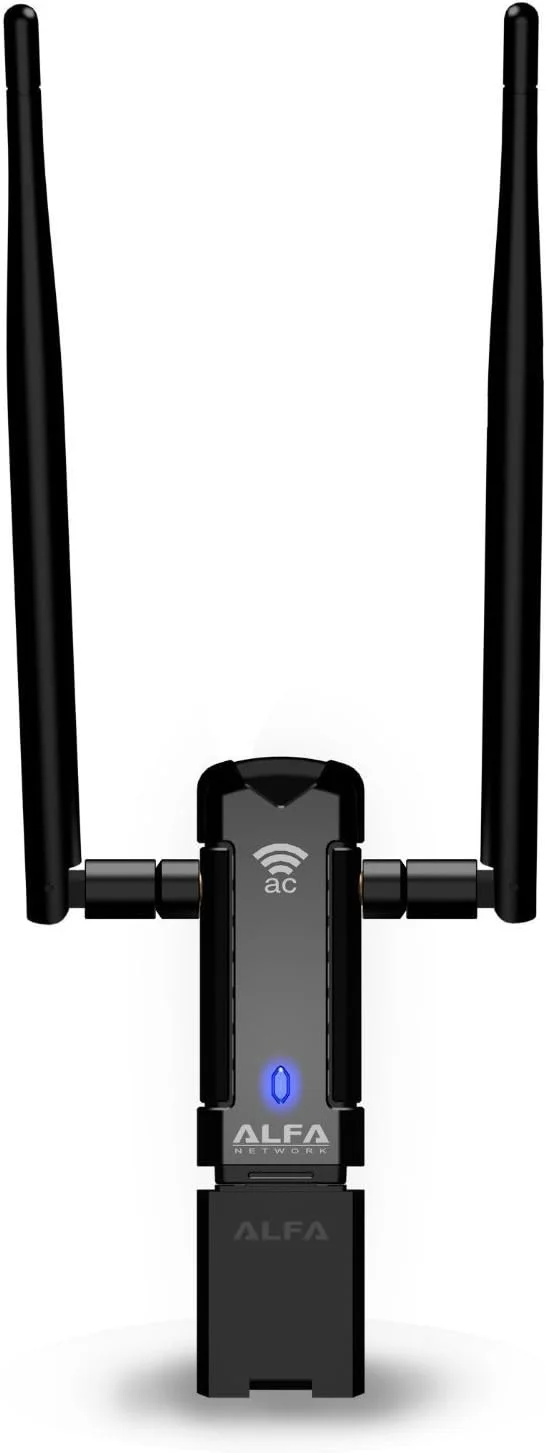 آداپتور وایرلس USB دو بانده ALFA Network AWUS036AC با پوشش گسترده و برد بلند AC1200 به همراه آنتن خارجی با حساسیت بالا - پشتیبانی از ویندوز، مک او اس و کالی لینوکس آداپتور وایرلس USB دو بانده ALFA Network AWUS036AC با پوشش گسترده و برد بلند AC1200 به همراه آنتن خارجی با حساسیت بالا - پشتیبانی از ویندوز، مک او اس و کالی لینوکس