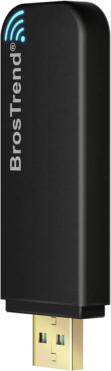 آداپتور وای فای USB لینوکس BrosTrend 1200Mbps، پشتیبانی از Kali، Ubuntu، Mint، Debian، Kubuntu، Mate، Zorin، PureOS، Raspberry Pi 2+، Windows 11/10، وایرلس دو بانده Wi-Fi 5GHz/867Mbps + 2.4GHz/300Mbps