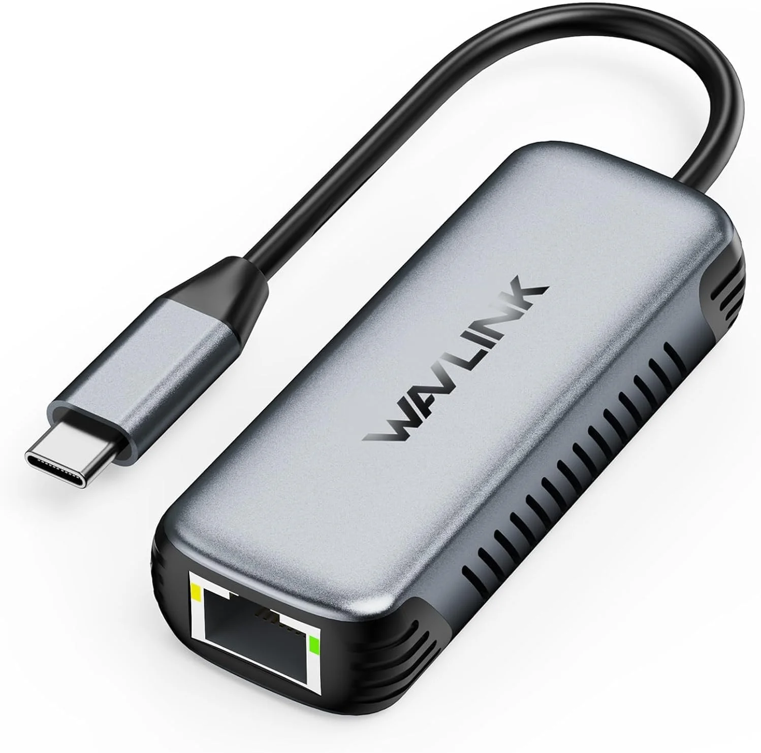 آداپتور USB 3.2 به اترنت WAV-LINK 5000Mbps، مبدل شبکه USB-C به RJ45 با سرعت 5 گیگابیت بر ثانیه، بدنه آلومینیومی سازگار با ویندوز، مک او اس، آیپد او اس، چیپست RTL8157 برای عملکرد پرسرعت