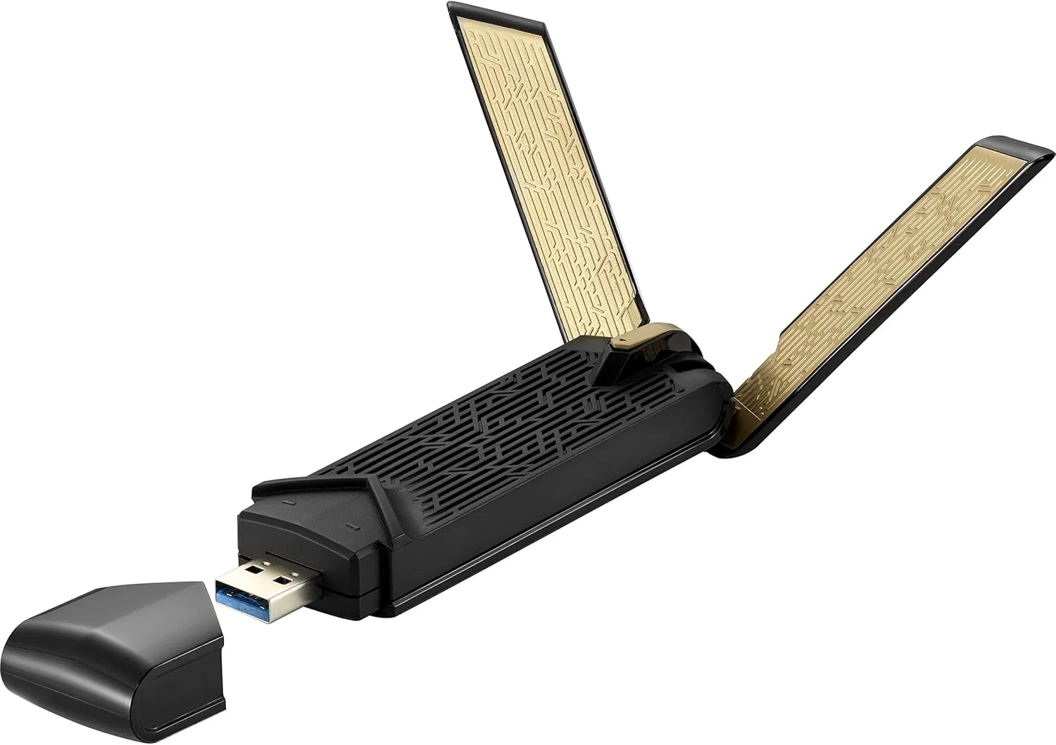 آداپتور وای فای USB ایسوس AX1800 با استاندارد WiFi 6 مدل USB AX56، دو بانده، پشتیبانی از 2x2، مناسب برای بازی و استریم، نصب آسان، امنیت شبکه WPA3، MU MIMO، Beamforming، مشکی، 11.4x3x1.8 سانتی متر