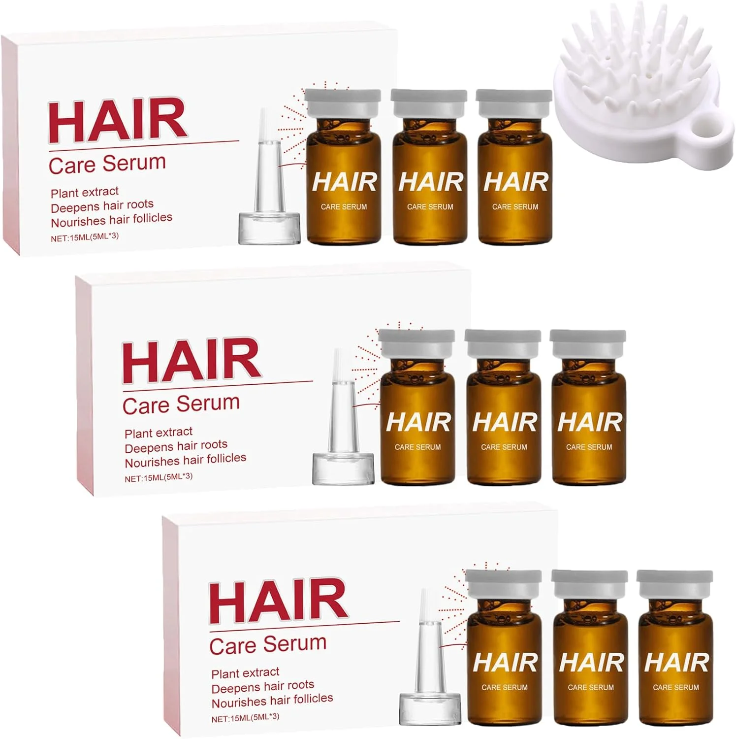 سرم آمپول مو، تقویت کننده مو - ترمیم فشرده برای موهای آسیب دیده و خشک، تقویت ریشه مو برای موهای ضخیم تر و پرتر (3 عددی) سرم آمپول مو، تقویت کننده مو - ترمیم فشرده برای موهای آسیب دیده و خشک، تقویت ریشه مو برای موهای ضخیم تر و پرتر (3 عددی)