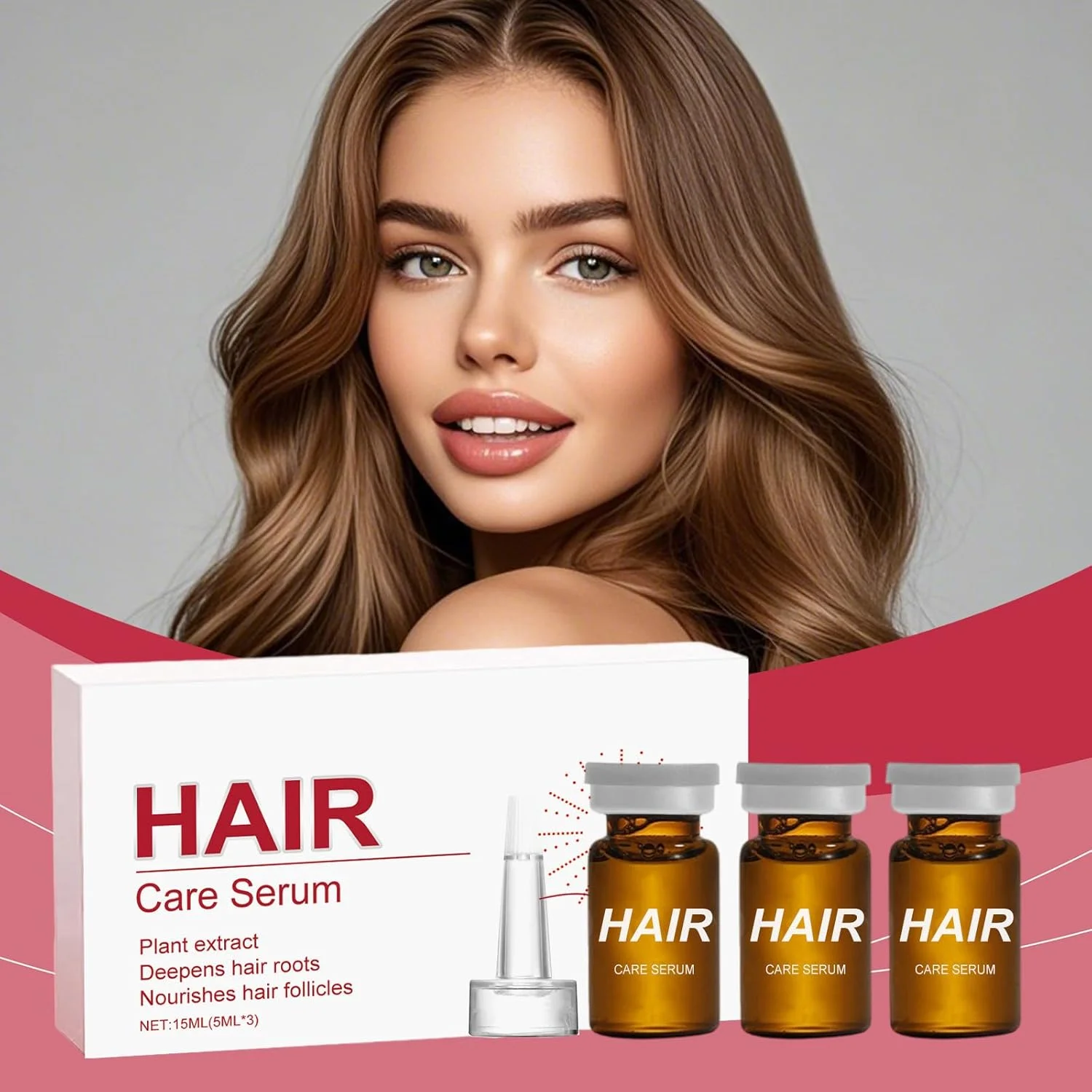 سرم آمپول مو، تقویت کننده مو - ترمیم فشرده برای موهای آسیب دیده و خشک، تقویت ریشه مو برای موهای ضخیم تر و پرتر (3 عددی)