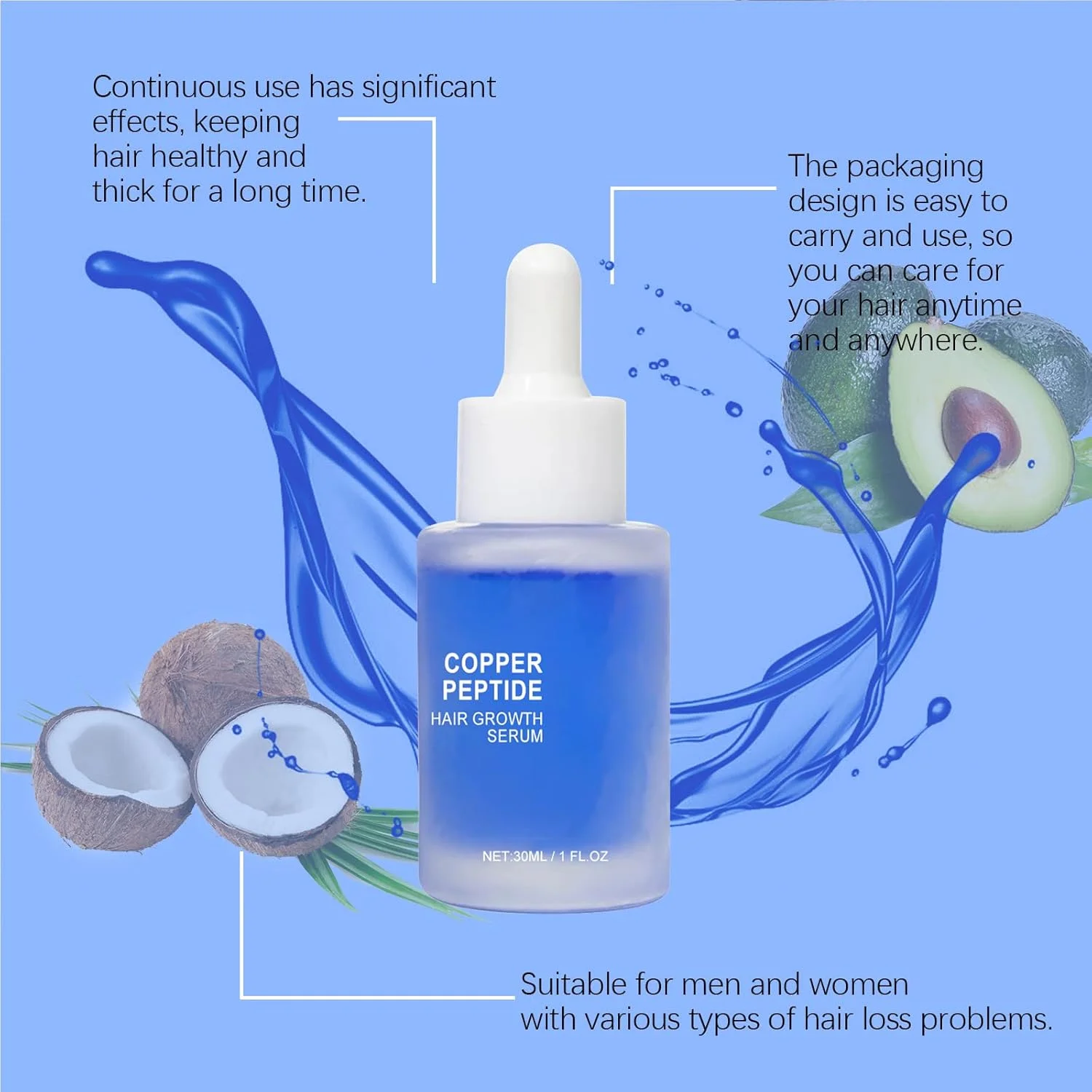 سرم رشد مو 30 میلی لیتر، سرم مرطوب کننده و مغذی برای موهای آسیب دیده، کمک به کاهش ریزش مو و تقویت موهای سالم و قوی سرم رشد مو 30 میلی لیتر، سرم مرطوب کننده و مغذی برای موهای آسیب دیده، کمک به کاهش ریزش مو و تقویت موهای سالم و قوی