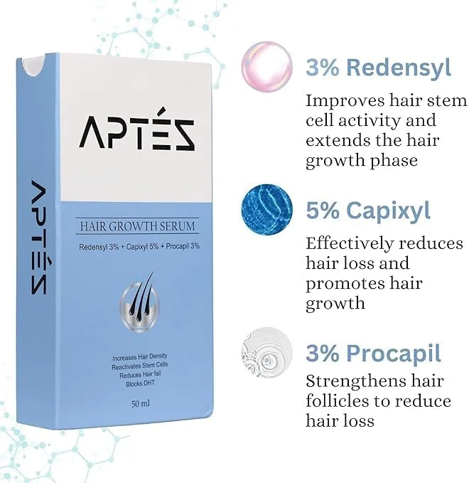 سرم رشد مو آپتز، 50 میلی لیتر، با رِدِنسِیل 3%، کاپیکسیل 5%، پروکاپیل 3%، برای افزایش تراکم و جلوگیری از ریزش مو | صاف کننده عمیق | موهای صاف و براق | جلوگیری از ریزش مو سرم رشد مو آپتز، 50 میلی لیتر، با رِدِنسِیل 3%، کاپیکسیل 5%، پروکاپیل 3%، برای افزایش تراکم و جلوگیری از ریزش مو | صاف کننده عمیق | موهای صاف و براق | جلوگیری از ریزش مو