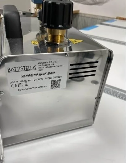 ژنراتور بخار Battistella Vaporino Inox Maxi Mod 2016 با اتو Eos با دیگ بخار 2.8 لیتری