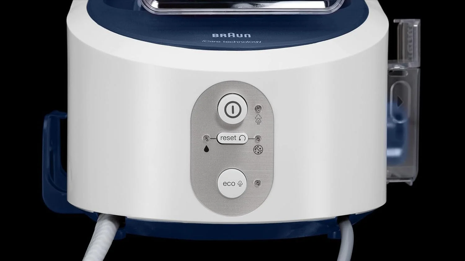 اتو بخار مخزن دار براون CareStyle 5 با فناوری FreeGlide 3D، حالت هوشمند iCareMode، مخزن آب 2 لیتری، 2400 وات، بخاردهی عمودی، گرم شدن سریع مدل IS 5145 سفید/آبی