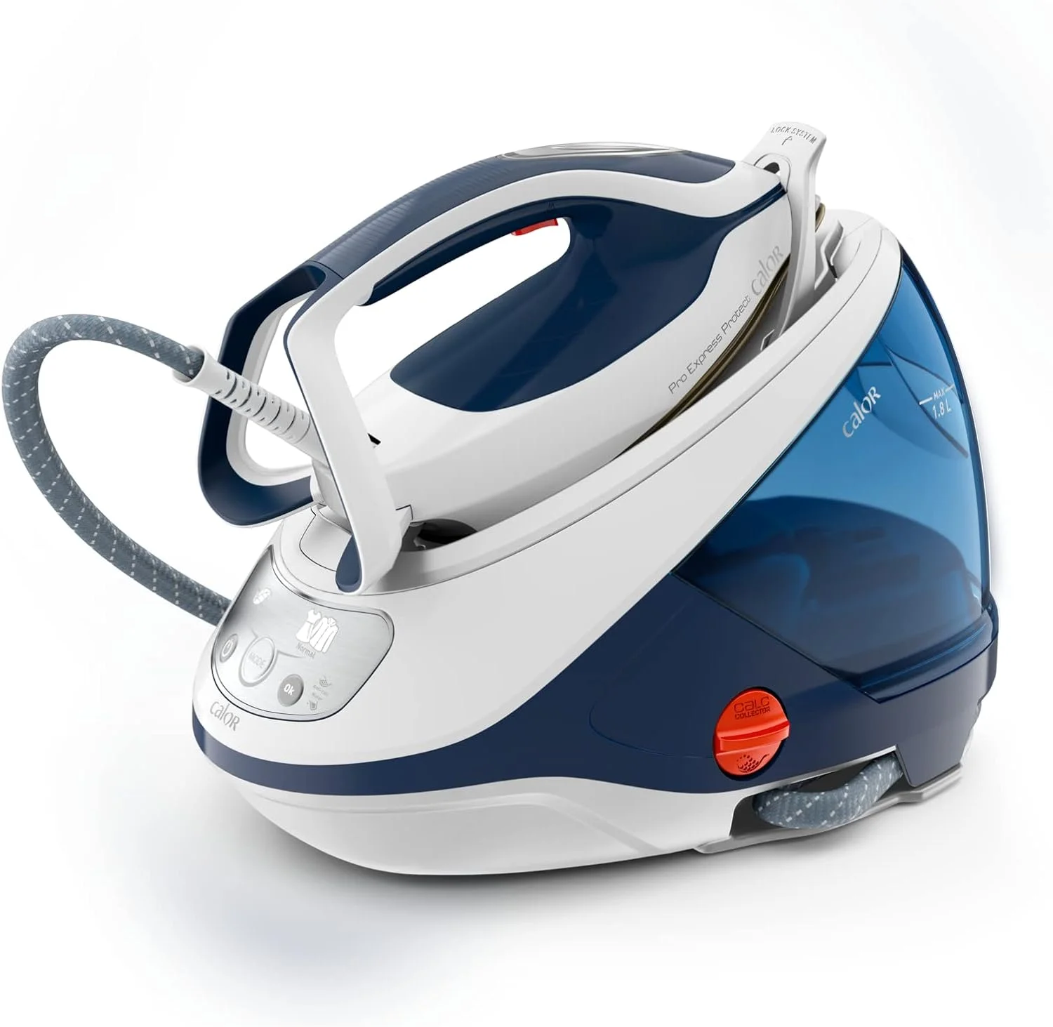 اتو بخار پرفشار کالور Pro Express Protect GV9223C0، پمپ 7.2 بار، خروجی بخار 130 گرم در دقیقه، بخاردهی لحظه ای 500 گرم در دقیقه، جمع کننده رسوب جداشدنی، ساخت فرانسه